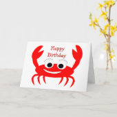 Crabe Design Carte d'anniversaire personnalisée (Fleur jaune)