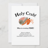 Crabe du Saint-Crabe Hermite Invitation d'annivers (Devant)