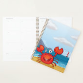 Crabe heureux sur la plage avec un phare (Devant avec enveloppe)