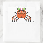 Crabe impair grincheux v1 autocollant rectangulair (Sac)