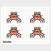 Crabe impair grincheux v3 autocollant rectangulair (Feuille)