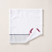 Crabe Maroon bordeaux Nautique Bain rouge et gris  (Gant de toilette)