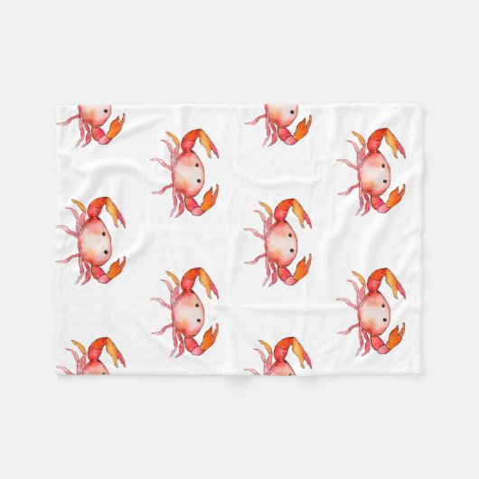 Crabe mer créature mignon flece couverture (Devant (Horizontal))