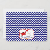 Crabe nautique Invitations de douche bébé (Dos)