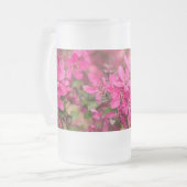 Crabe Pomme fleurit Verre Froid Bière Mug (Devant gauche)