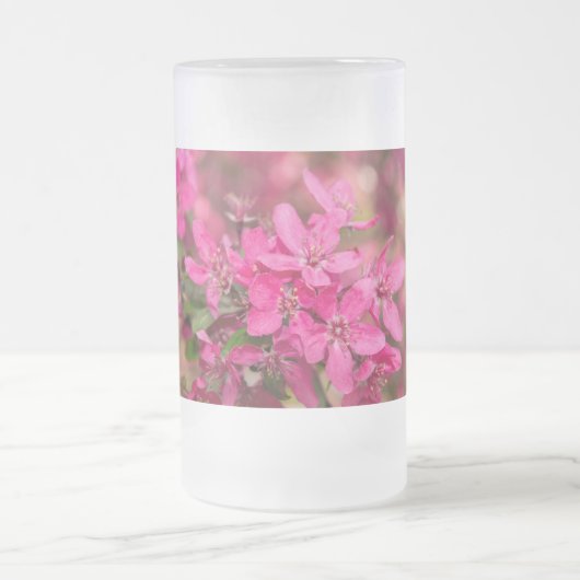 Crabe Pomme fleurit Verre Froid Bière Mug (Centre)