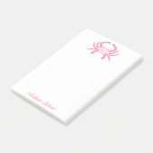Crabe Rose Custom Chic | Post-it Côtiers (Incliné)