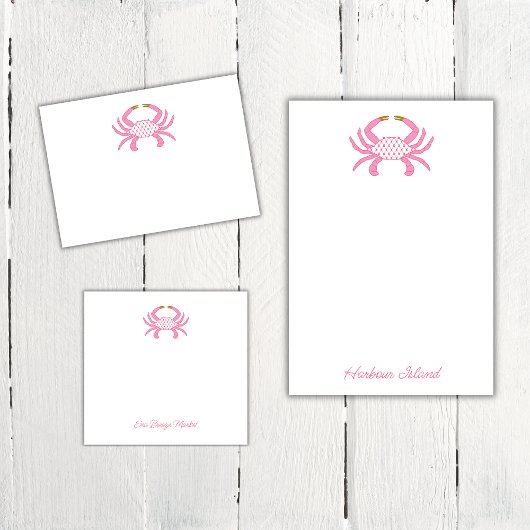 Crabe Rose Custom Chic | Post-it Côtiers