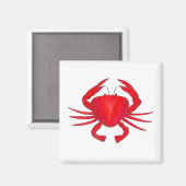 Crabe rouge Baltimore Maryland Crabes Beach Magnet (Recto/Verso)