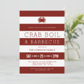 Crabe rouge bouillant| Invitations blanches (Debout devant)