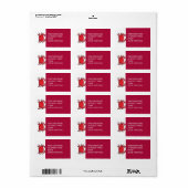Crabe rouge Étiquette de adresse (Feuille entière)
