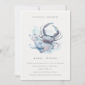 Crabe sous-marin Corail Couples Costal Invitation  (Devant)