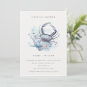 Crabe sous-marin Corail Couples Costal Invitation  (Debout devant)