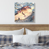 Crabe sur toile de bois flotté Imprimer (Insitu(Chambre))