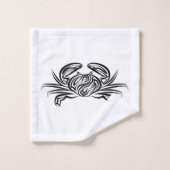 Crabe tribal noir et blanc (Gant de toilette)
