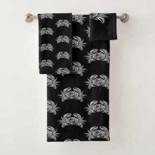 Crabe tribal noir et blanc