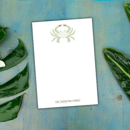 Crabe vert personnalisé, Post-it Côtiers