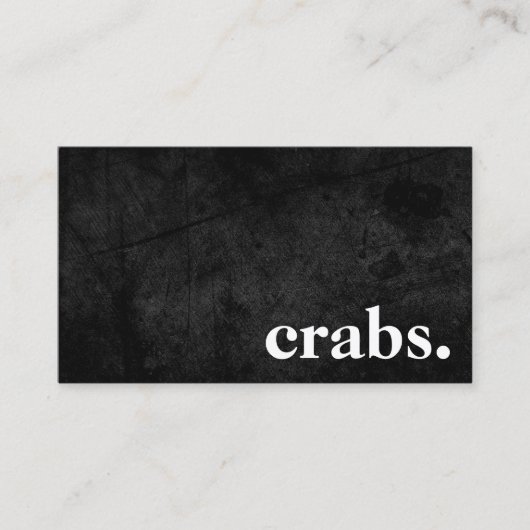Crabes Chalkboard modernes. Carte de visite (Devant)