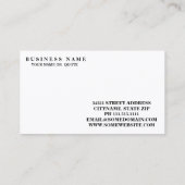 Crabes Chalkboard modernes. Carte de visite (Dos)