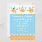 Crabes de fête Invitations d'anniversaire (Devant)