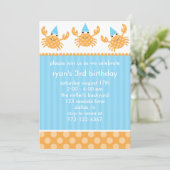 Crabes de fête Invitations d'anniversaire (Debout devant)