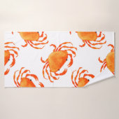 Crabes orange sans couture motif (Serviette de bain)