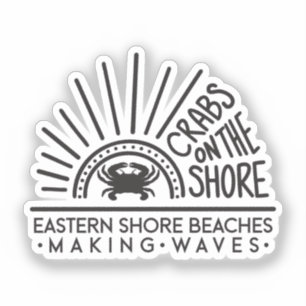 Crabes sur le rivage - STICKER
