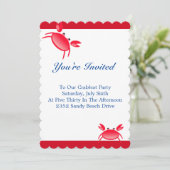 Crabfest Party Uitnodiging (Staand voorkant)