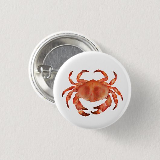 Crabs Seaside Coastal Nautical Ronde Button 3,2 Cm (Voorkant /achterkant)