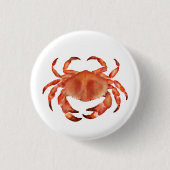 Crabs Seaside Coastal Nautical Ronde Button 3,2 Cm (Voorkant)