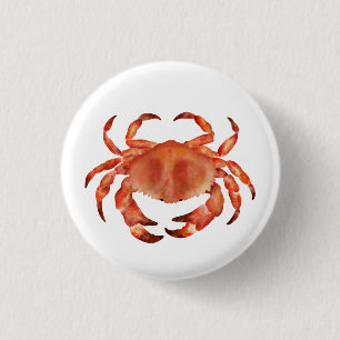 Crabs Seaside Coastal Nautical Ronde Button 3,2 Cm