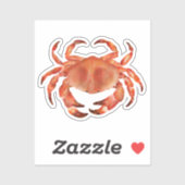 Crabs Seaside Nautifcal Coastal Sticker (Vel)