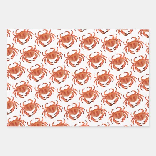 Crabs Seaside Pattern Inpakpapier Vel (Voorkant 2)