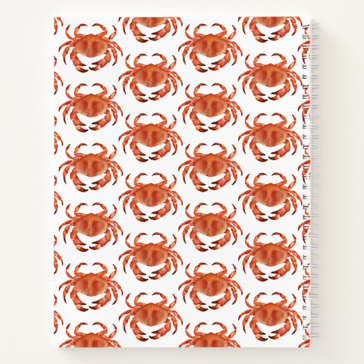 Crabs Seaside Pattern Notitieboek (Achterkant)