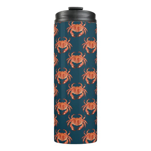 Crabs Seaside Pattern Thermosbeker (Voorkant)