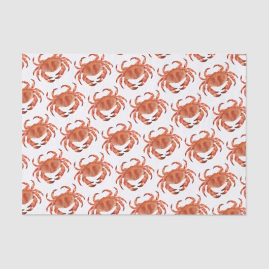 Crabs Seaside Pattern Tissuepapier (Voorkant)