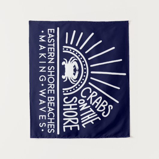 Crabs sur la tapisserie de fond de rivage (Devant)