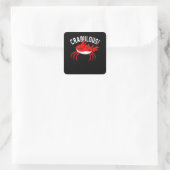 Crabulkrabben Seafood Crabbing Zee Vierkante Sticker (Tas)