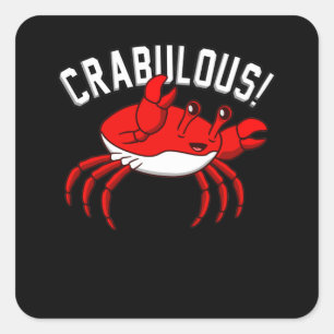 Crabulkrabben Seafood Crabbing Zee Vierkante Sticker