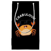 Crabulous Funny Crab Pun Dark BG Klein Cadeauzakje (Voorkant)