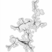 Crack in de betonnen Sticker (Voorkant)