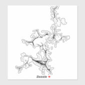 Crack in de betonnen Sticker (Vel)