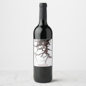 Cracké, Bois ancien, Élégants Étiquettes de vin su (Devant)