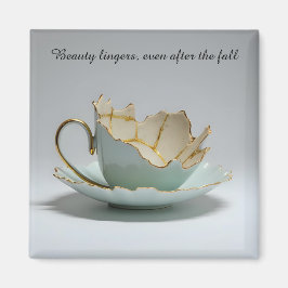 cracked broken teacup inspirational Magnet Magneet