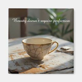cracked broken teacup inspirational Magnet Magneet