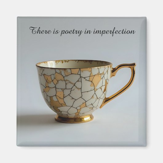 cracked broken teacup inspirational Magnet Magneet (Voorkant)