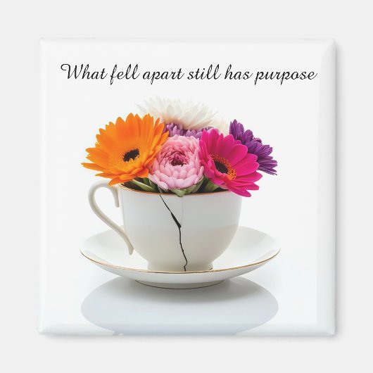 cracked broken teacup inspirational Magnet Magneet (Voorkant)
