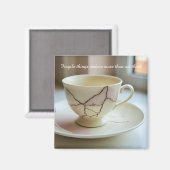 cracked broken teacup inspirational Magnet Magneet (Voorkant / Achterkant)
