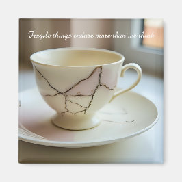 cracked broken teacup inspirational Magnet Magneet