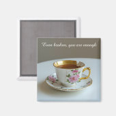 cracked broken teacup inspirational Magnet Magneet (Voorkant / Achterkant)